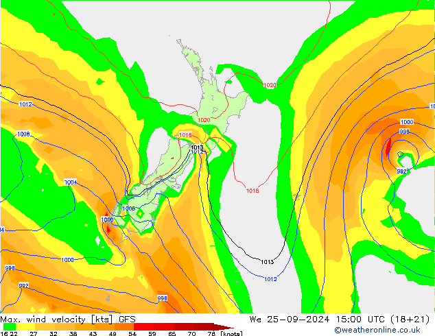 Windböen GFS Mi 25.09.2024 15 UTC