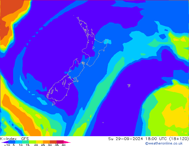 K-Index GFS Вс 29.09.2024 18 UTC