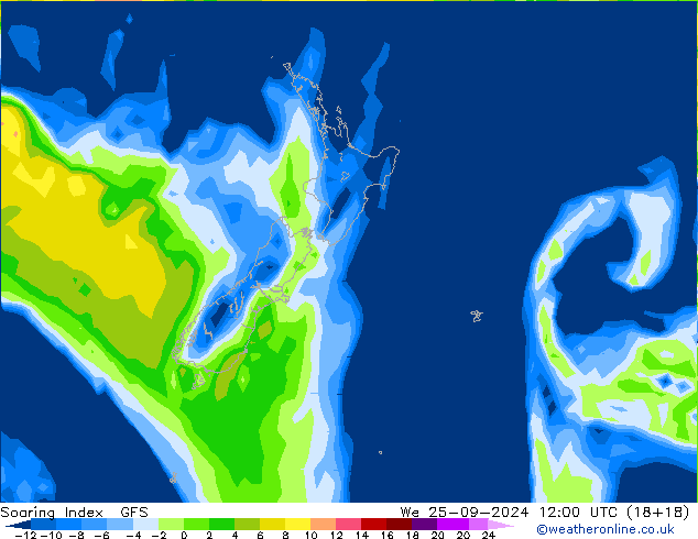 Soaring Index GFS mié 25.09.2024 12 UTC