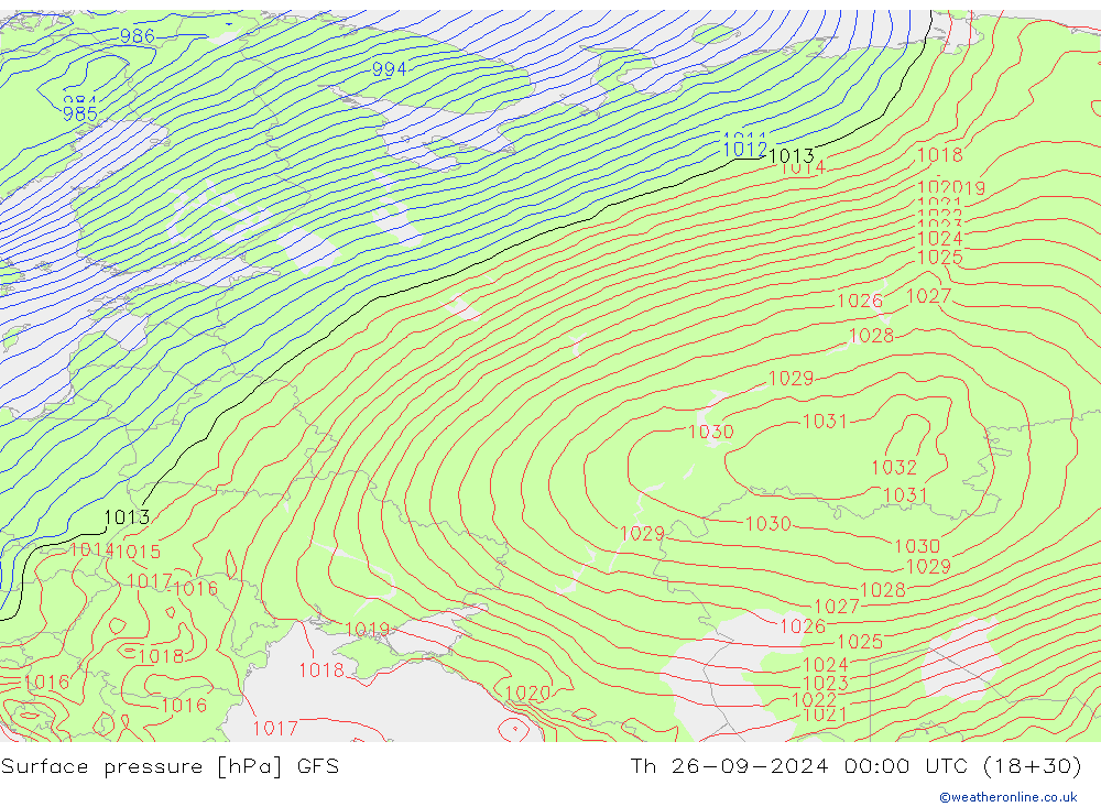 GFS: Th 26.09.2024 00 UTC