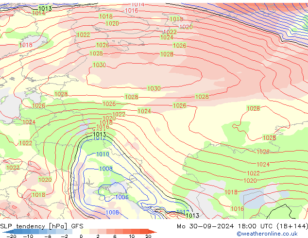 SLP tendency GFS Seg 30.09.2024 18 UTC