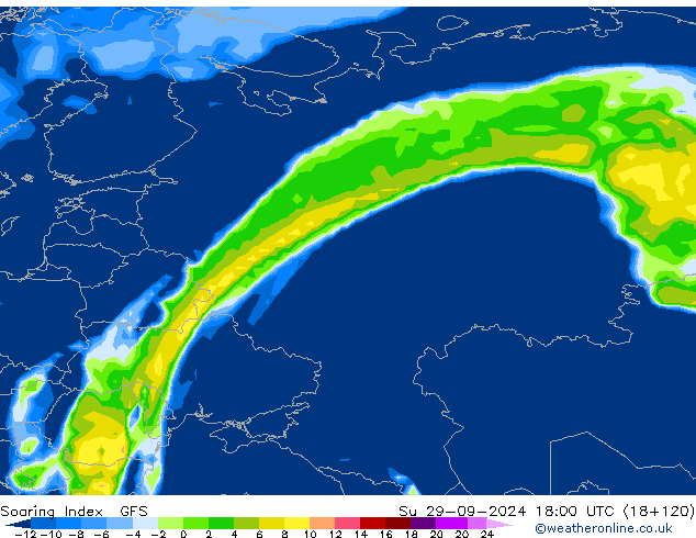 Soaring Index GFS Su 29.09.2024 18 UTC