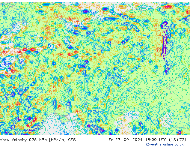 Vert. Velocity 925 hPa GFS Fr 27.09.2024 18 UTC