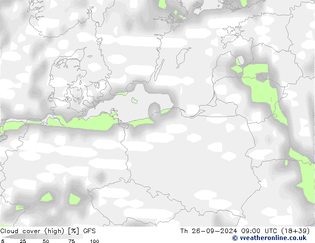 облака (средний) GFS чт 26.09.2024 09 UTC