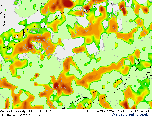 Convectie-Index GFS vr 27.09.2024 15 UTC