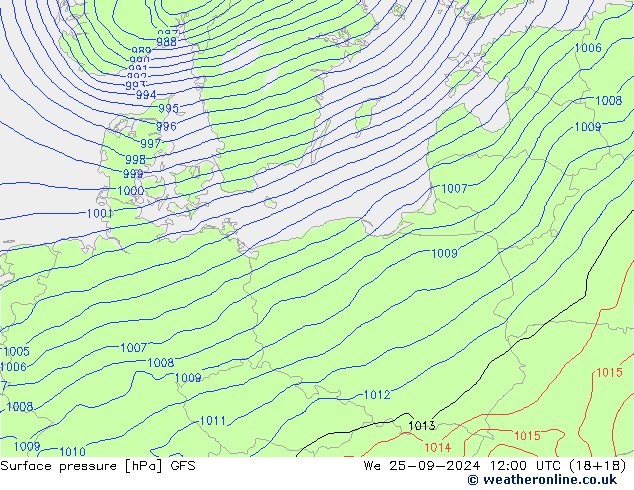 GFS: Qua 25.09.2024 12 UTC