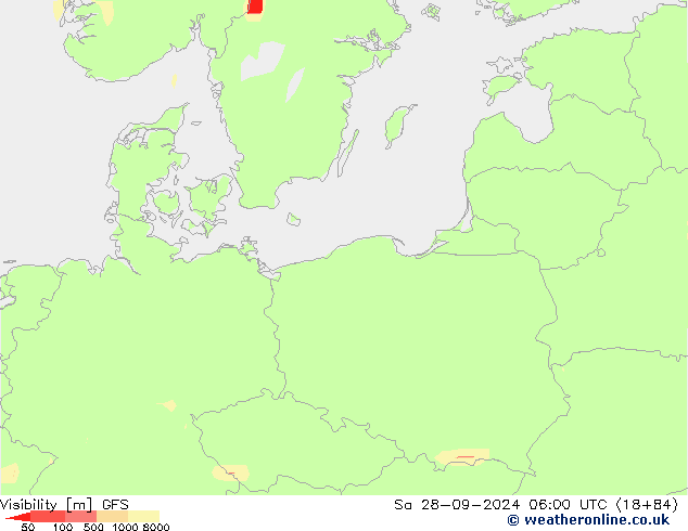 Zicht GFS za 28.09.2024 06 UTC