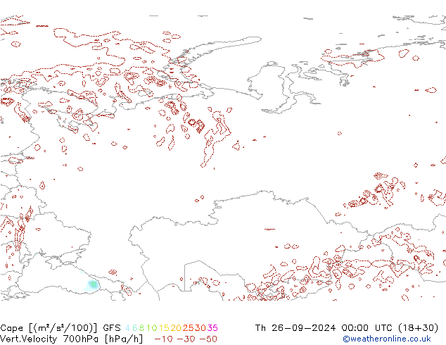 Cape GFS Th 26.09.2024 00 UTC