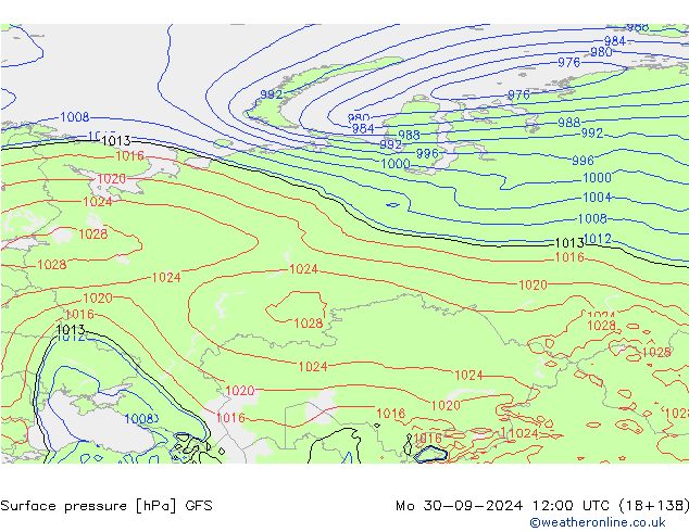 GFS: Mo 30.09.2024 12 UTC