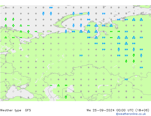 Weather type GFS We 25.09.2024 00 UTC