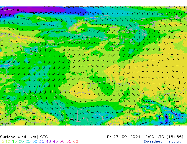  10 m GFS  27.09.2024 12 UTC