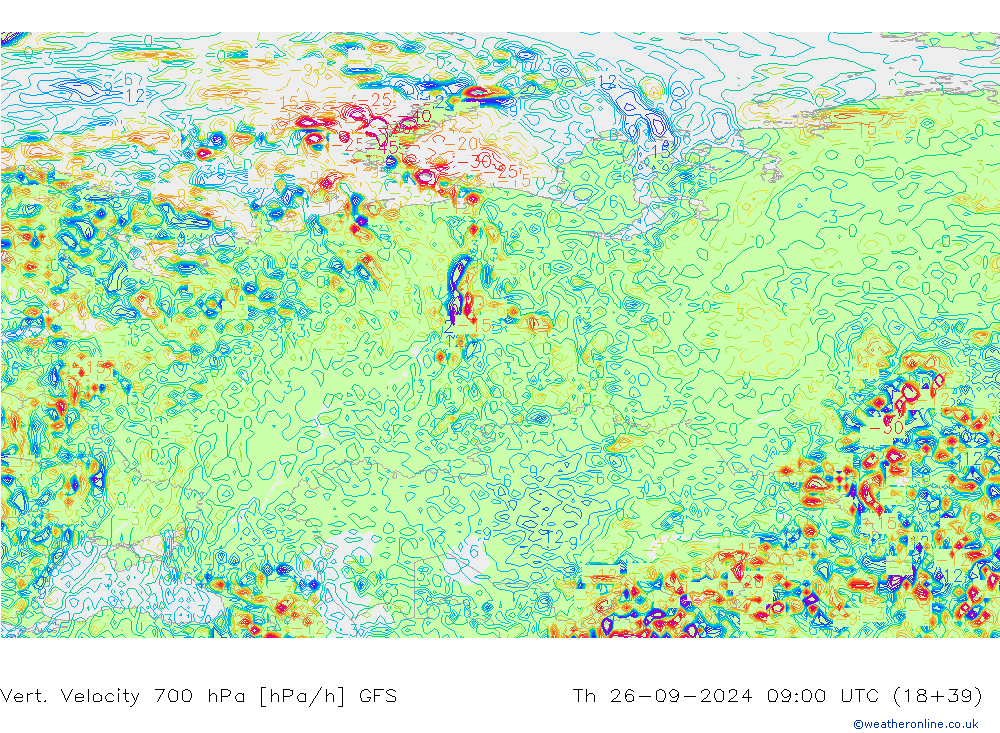 700 hPa Dikey Hız GFS Per 26.09.2024 09 UTC