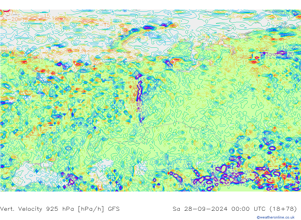 Vert. Velocity 925 hPa GFS Sa 28.09.2024 00 UTC