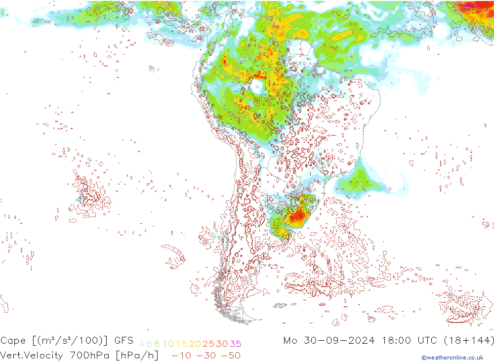 Cape GFS Mo 30.09.2024 18 UTC