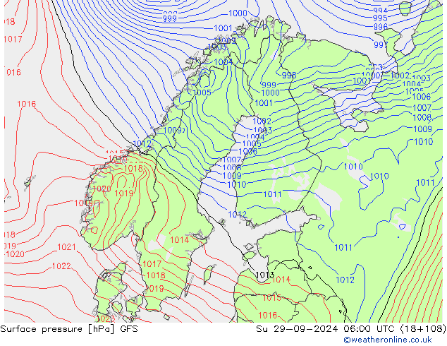 GFS: Su 29.09.2024 06 UTC