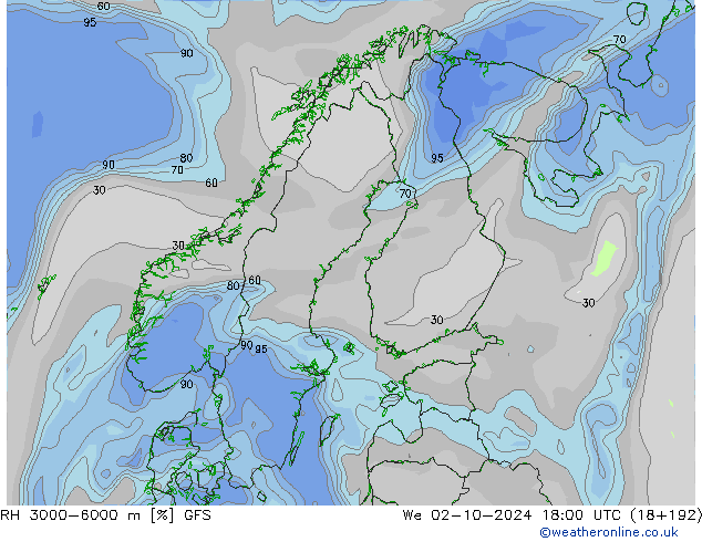 RV 3000-6000 m GFS wo 02.10.2024 18 UTC