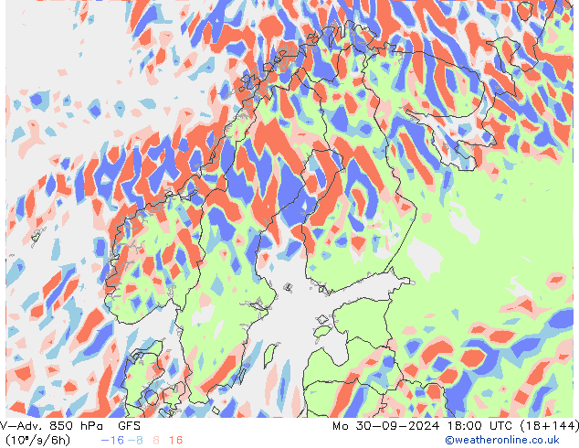 V-Adv. 850 hPa GFS ma 30.09.2024 18 UTC