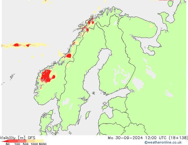 Zicht GFS ma 30.09.2024 12 UTC