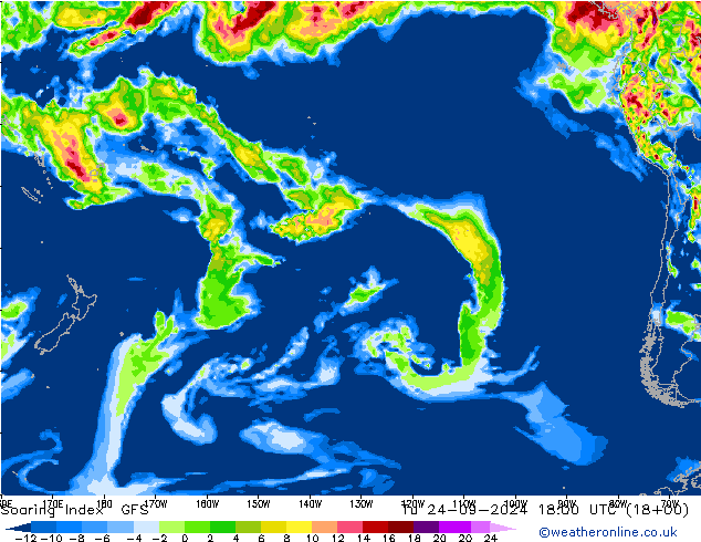 Soaring Index GFS Tu 24.09.2024 18 UTC