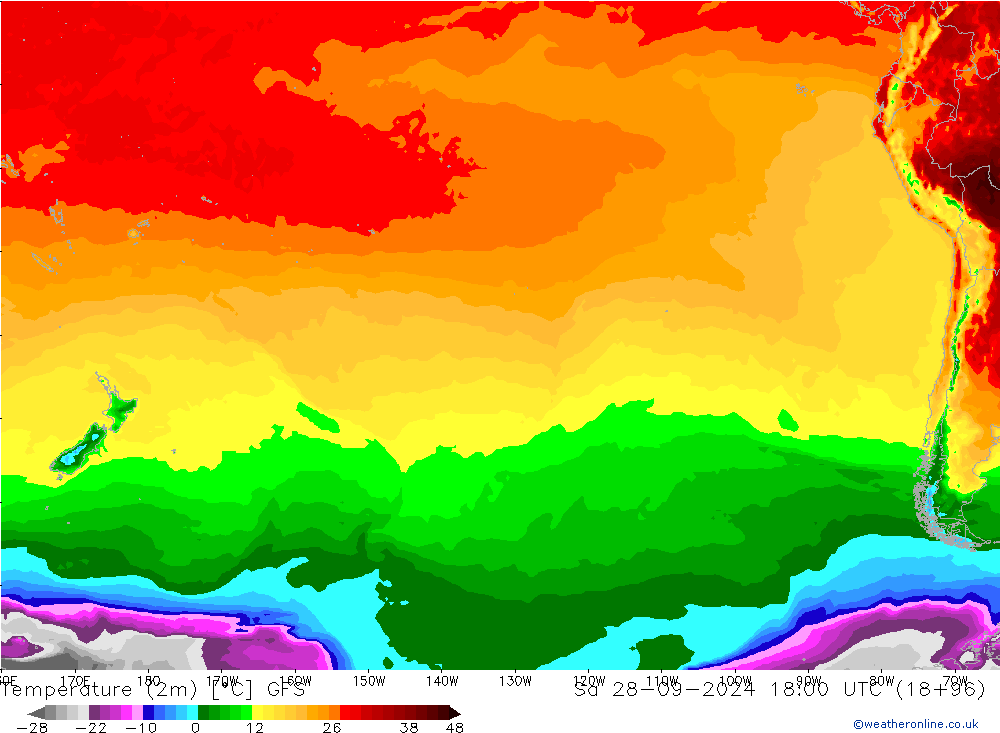 Temperature (2m) GFS September 2024