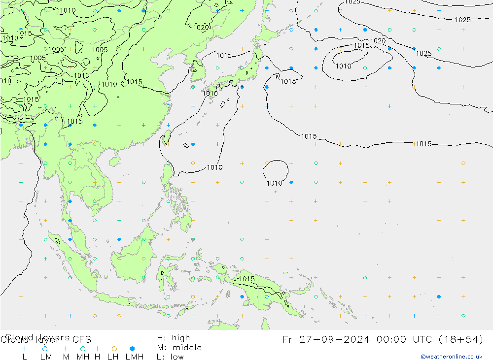 Cloud layer GFS Fr 27.09.2024 00 UTC