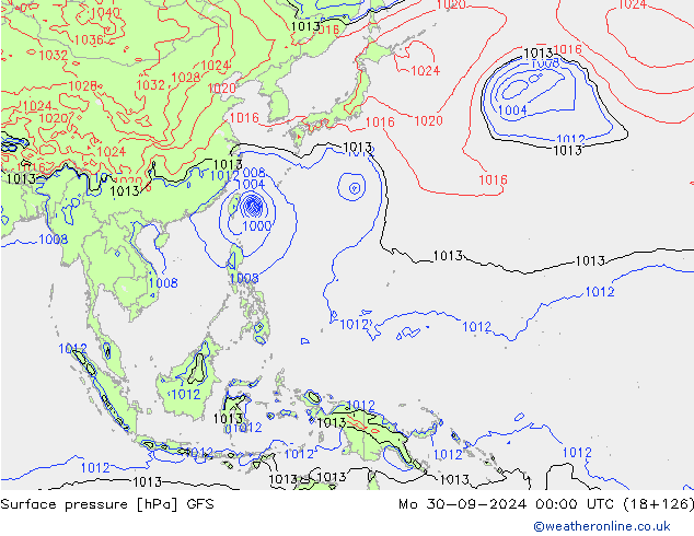 GFS: Po 30.09.2024 00 UTC