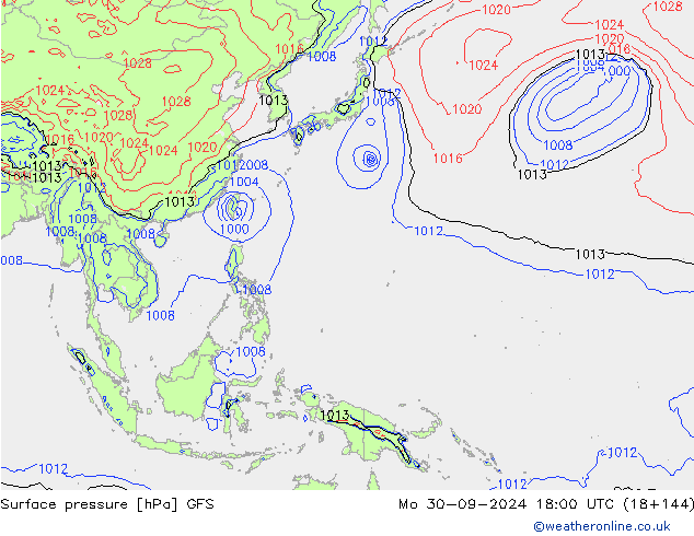 GFS: ma 30.09.2024 18 UTC