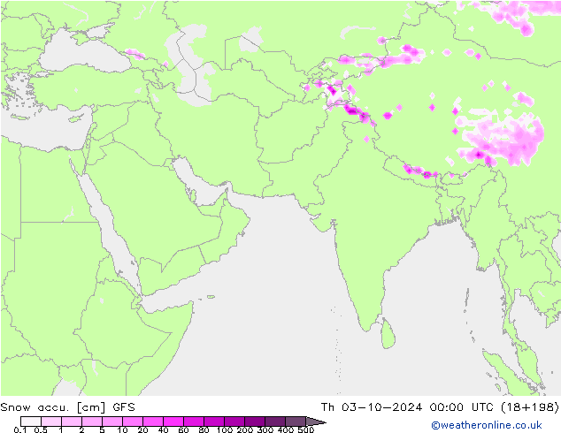 Snow accu. GFS  03.10.2024 00 UTC