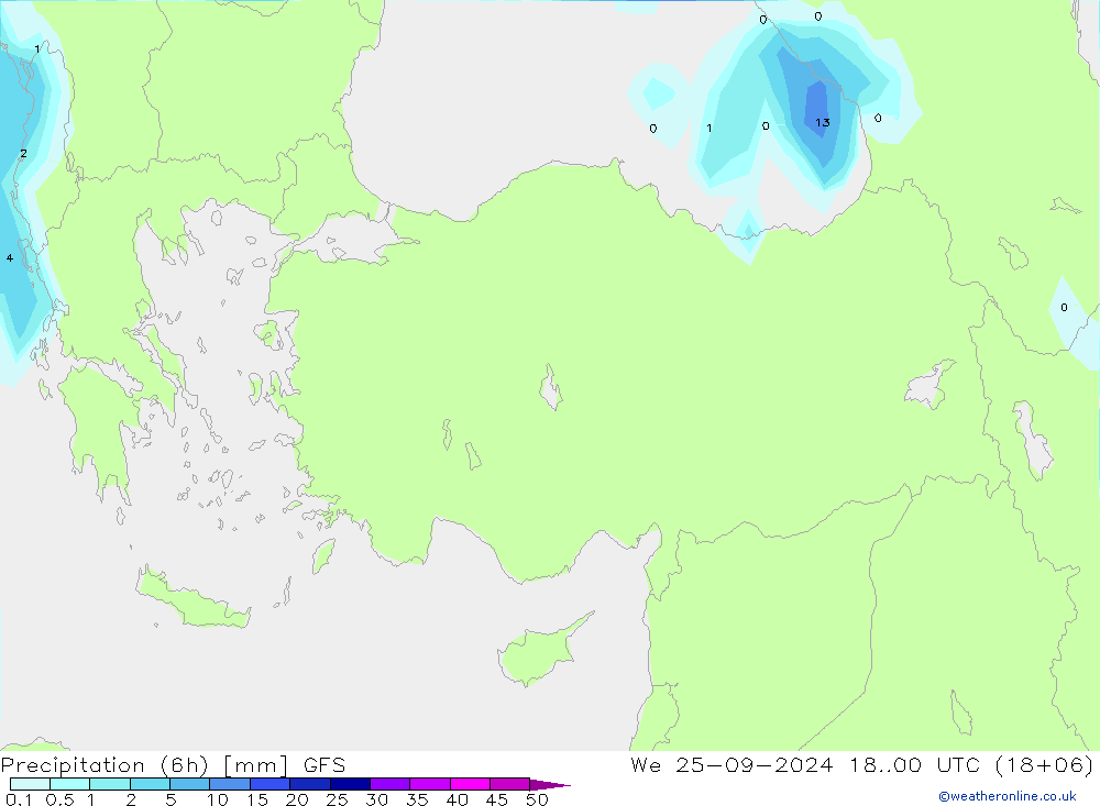 Z500/Rain (+SLP)/Z850 GFS  25.09.2024 00 UTC