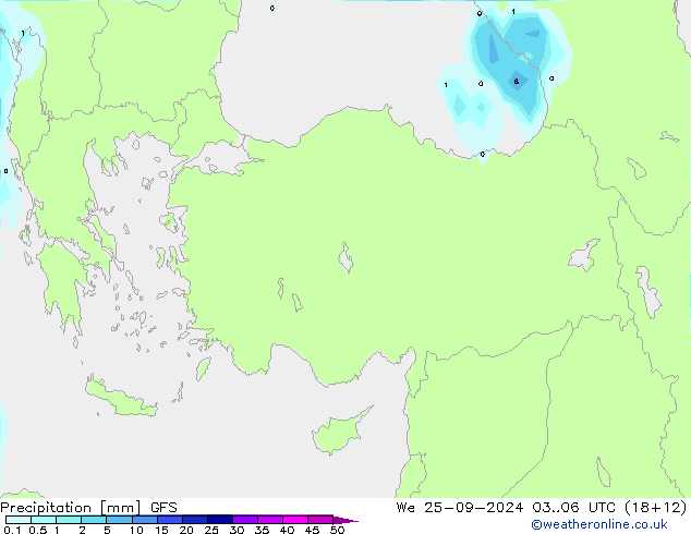 Precipitation GFS We 25.09.2024 06 UTC