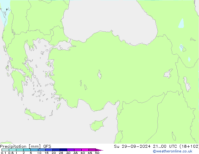 Precipitation GFS Su 29.09.2024 00 UTC