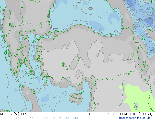 RH 2m GFS Th 26.09.2024 09 UTC