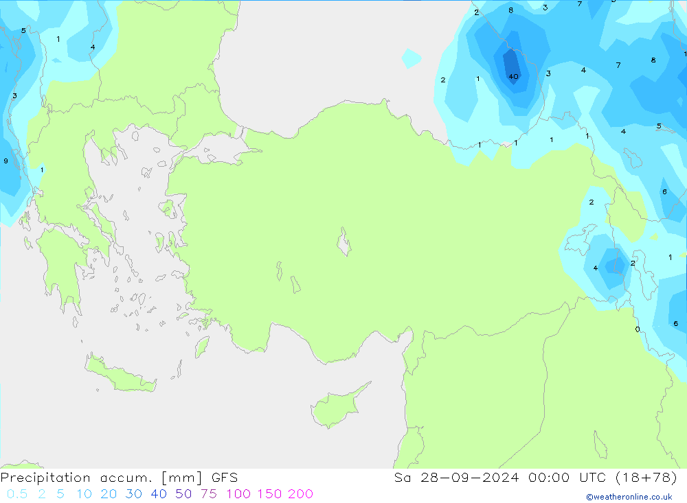 Precipitation accum. GFS Sa 28.09.2024 00 UTC