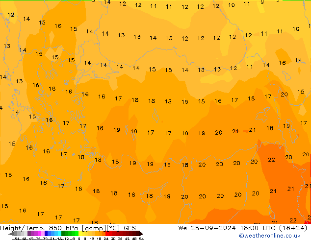 Z500/Regen(+SLP)/Z850 GFS wo 25.09.2024 18 UTC