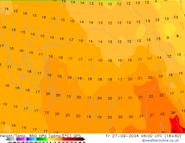 Z500/Rain (+SLP)/Z850 GFS Sex 27.09.2024 06 UTC