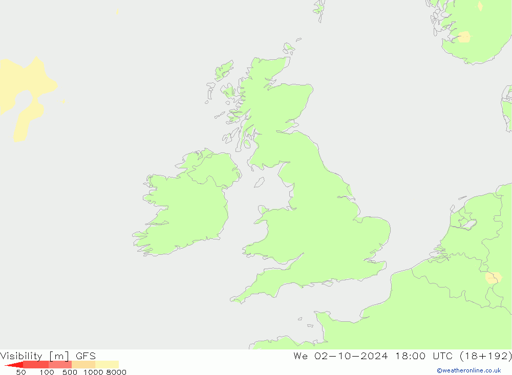 Visibility GFS October 2024