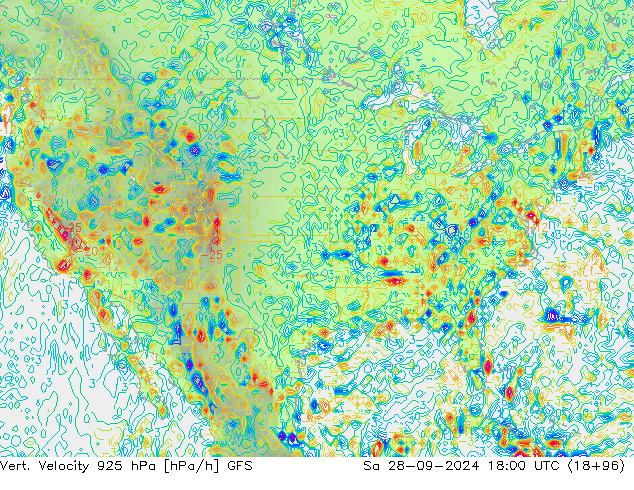 Vert. Velocity 925 hPa GFS So 28.09.2024 18 UTC