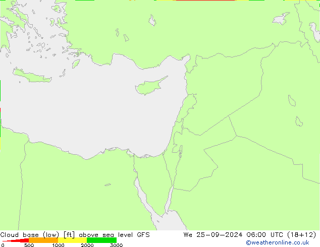 Cloud base (low) GFS September 2024