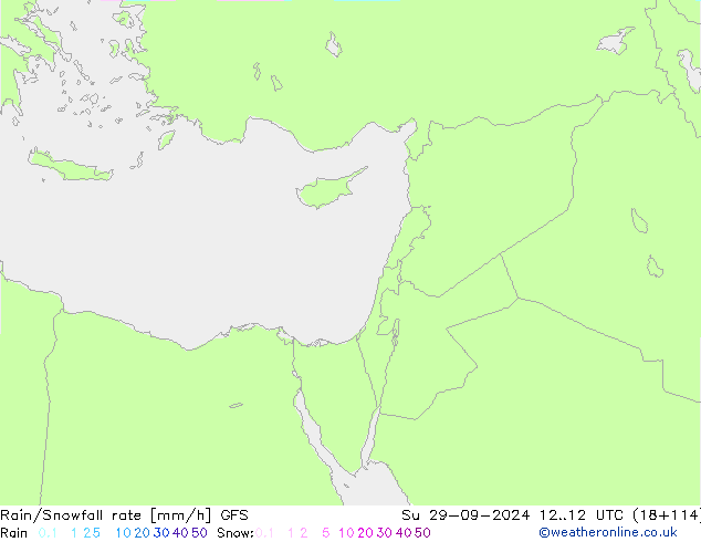 Regen/Schneefallrate GFS So 29.09.2024 12 UTC