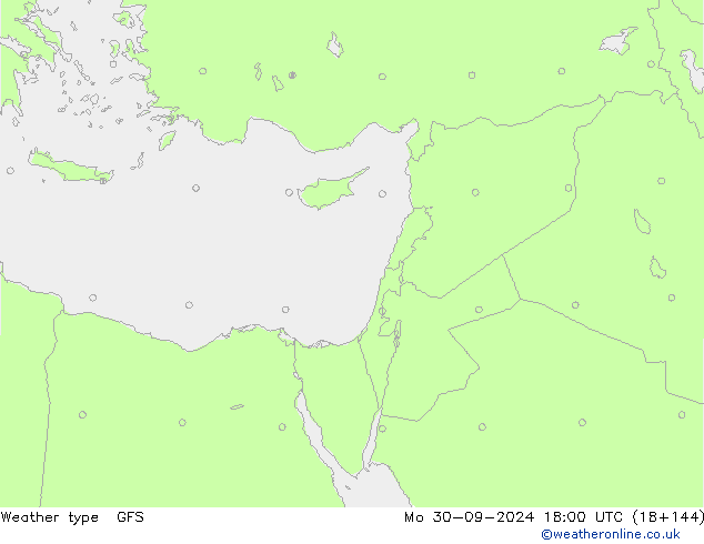 Tipo de precipitación GFS lun 30.09.2024 18 UTC