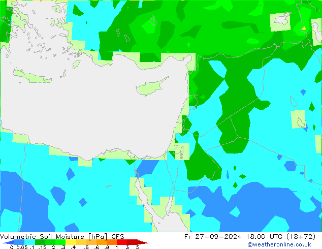 Volumetric Soil Moisture GFS Fr 27.09.2024 18 UTC