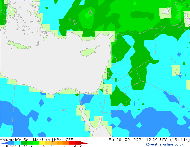 Volumetric Soil Moisture GFS dim 29.09.2024 12 UTC