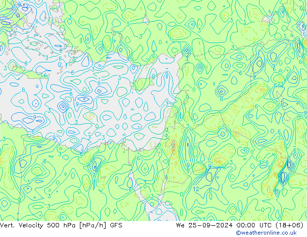 Vert. Velocity 500 hPa GFS septiembre 2024