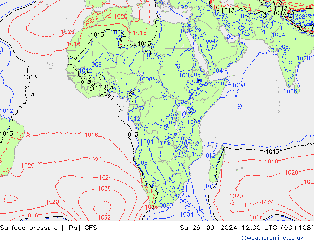 GFS: Ne 29.09.2024 12 UTC