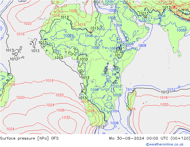 GFS: Pzt 30.09.2024 00 UTC