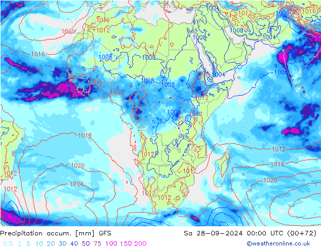 Precipitation accum. GFS So 28.09.2024 00 UTC