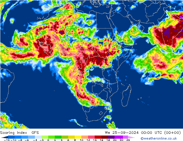 Soaring Index GFS  25.09.2024 00 UTC