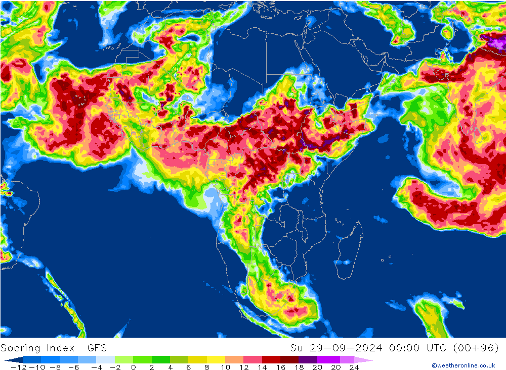 Soaring Index GFS zo 29.09.2024 00 UTC