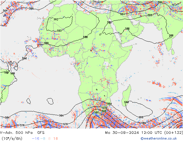 V-Adv. 500 hPa GFS Mo 30.09.2024 12 UTC