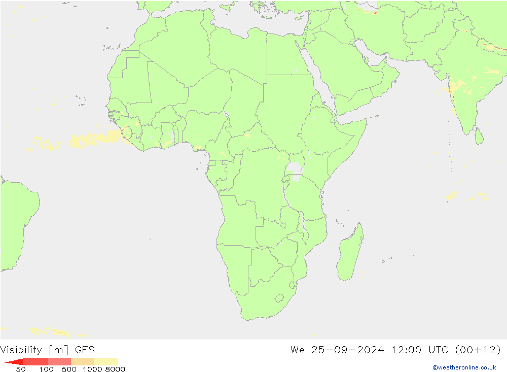 Görüş alanı GFS Çar 25.09.2024 12 UTC